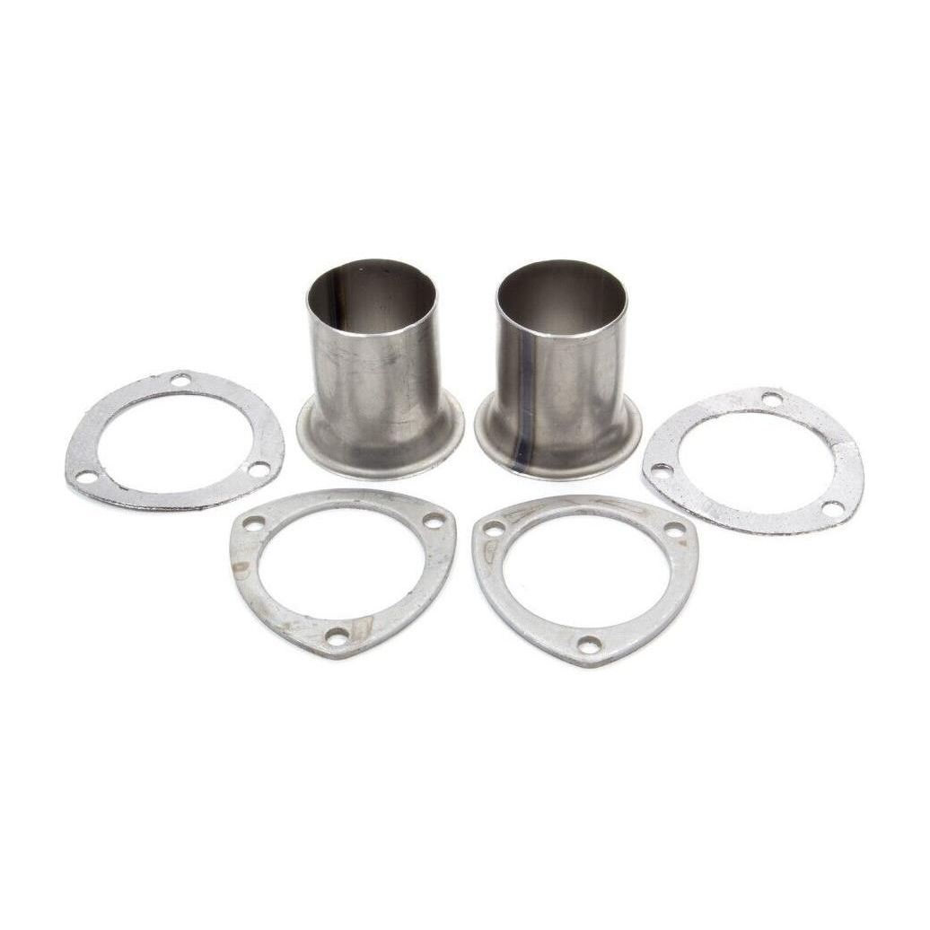 FLOWTECH FLT10005 2.5" To 2.25" Collector Reducer Kit 3-Bolt Flange Steel Pair