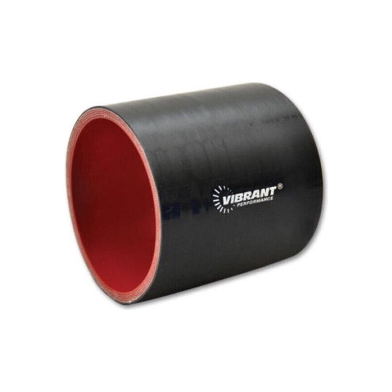 Vibrant 2714 3" x 3" Straight Hose Coupling 4 Ply Reinforced Silicone Black