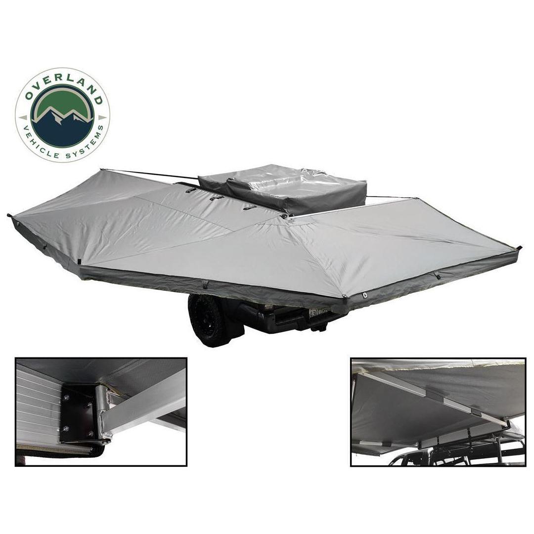 Overland Vehicle Systems 20ft Length X 13ft Width, Dark Gray Tent, Passenger Side, with Transit Cover 18179909